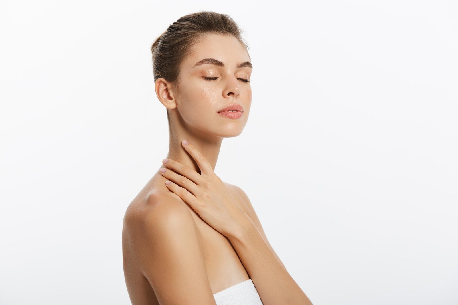 youth skin care concept beauty woman face portrait beautiful model girl with perfect fresh clea